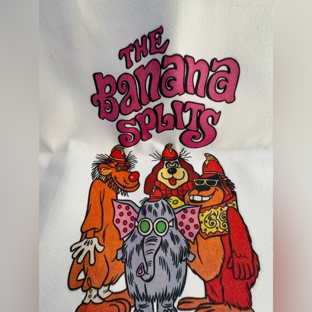 Banana Splits Graphic Tote Bag - White and Multicolor